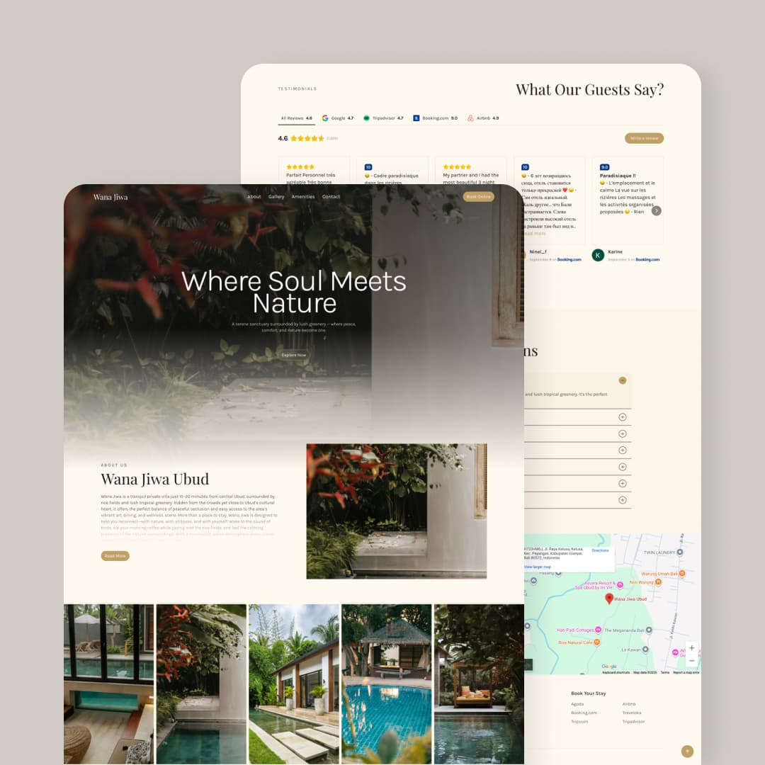 Website Wana Jiwa Ubud